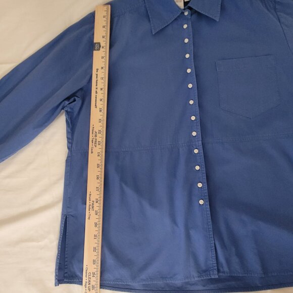 Coldwater Creek Blue Button Womens Shirt Size Petite L - Picture 8 of 14